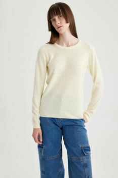 DeFacto Weicher Strickpullover Rundhalsausschnitt reguläre Passform F7091az23wn