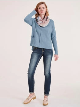 Heine Pullover blau schwarz 34326130-40