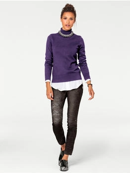 Heine Rollkragen-Pullover 'Rollkragen-Pullover' pflaume 58917666-36