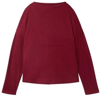 Tom Tailor Sweatshirt Struktur deep red