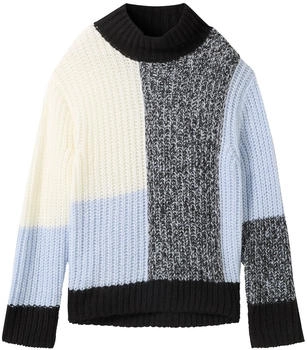 Tom Tailor Gemusterter Strickpullover black blue patched design (1044093_36590)