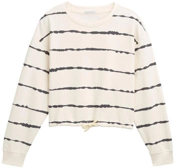 Tom Tailor Cropped Sweatshirt im Batik-Look tie dye stripe black (1045254_37693)
