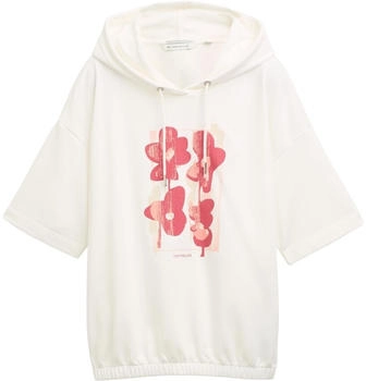 Tom Tailor Hoodie Sweatshirt mit Print Whisper White (1045520_10315)
