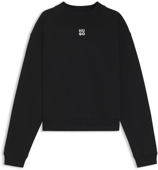 HUGO Relaxed-Fit Sweatshirt aus Baumwoll-Terry mit Stack-Logo-Stickerei - Style Daxandria 50527463 Schwarz (hbeu50527463001)