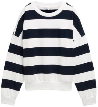 Tom Tailor Denim Loose Fit Sweatshirt navy white block stripe (1045508_34669)
