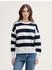Tom Tailor Denim Loose Fit Sweatshirt navy white block stripe (1045508_34669)