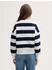 Tom Tailor Denim Loose Fit Sweatshirt navy white block stripe (1045508_34669)