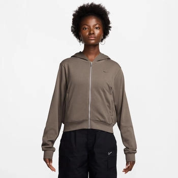 Nike Chill Terry Hoddie aus French Terry mit durchgehendem Reißverschluss für Damen - Braun (EU - ) FN2415-233