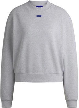 HUGO Sweatshirt aus Baumwoll-Terry mit Logo-Aufnäher - Style Delessa_B_1 50534344 Hellgrau