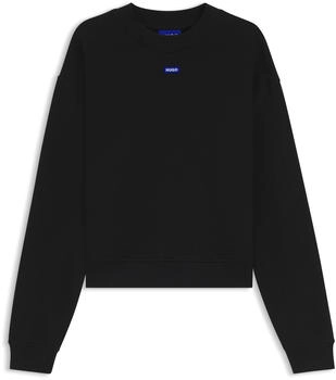 HUGO Sweatshirt aus Baumwoll-Terry mit Logo-Aufnäher - Style Delessa_B_1 50534344 Schwarz