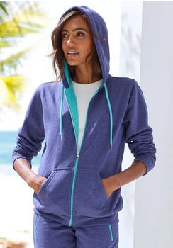 KangaROOS Sweatjacke kontrastfarbenen Details blau