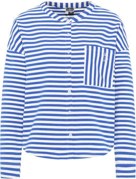 DreiMaster Sweat Jacke blau weiß
