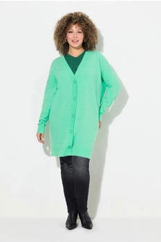 Ulla Popken Strickjacke hellgrün
