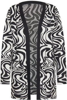 myMo Strickjacke schwarz wollweiß