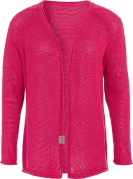 Knit Factory Jasmin Kurze Strickjacke fuchsia