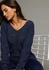 Laura Scott Strickpullover Strickmuster blau schwarz