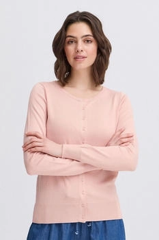 Fransa Damen Strickjacke Rundhals und Knopfleiste
