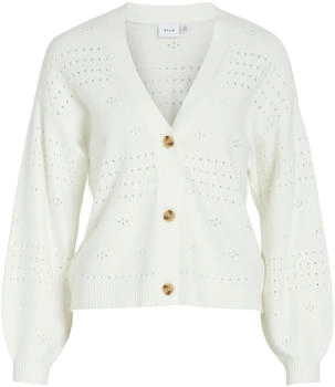 Vila Viril V-Neck L S Knit Cardigan white alyssum