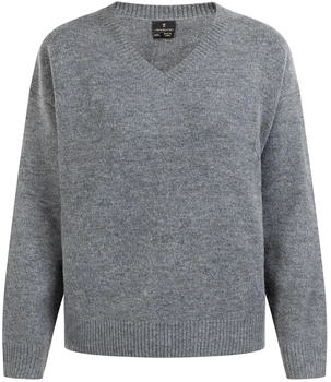 DreiMaster Strick Pullover Damen grau melange