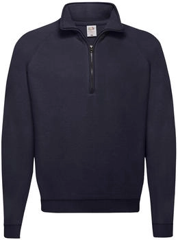 Fruit of the Loom Classic Zip Neck Sweat tiefseeblau