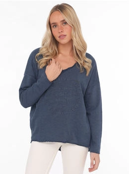Zwillingsherz Sweatshirt 'Positive Mind' blau marine