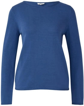 s.Oliver Weicher Feinstrickpullover mit Rollkanten blau 2168768.5527.