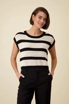 Monari Kurzarm-Strickpullover (409956)
