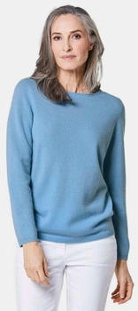 GOLDNER Strickpullover Kaschmirpullover U-Boot Ausschnitt pazifikblau