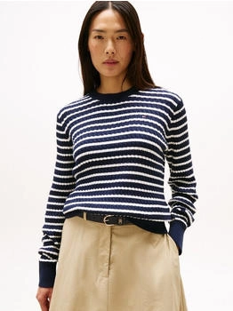 Tommy Hilfiger Cable Fine Zopfstrick mehrfarbig