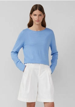 s.Oliver Weicher Feinstrickpullover mit Rollkanten blau 2168768.5141.