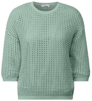 Cecil Pullover im Häkel-Optik grün