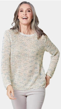 GOLDNER Bändchengarnpullover weiß