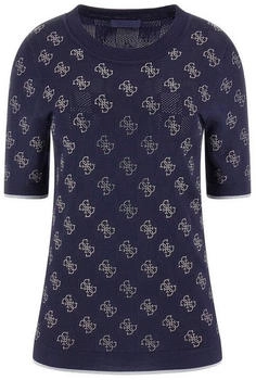 Guess Pullover 'Rosie' dunkelblau silber