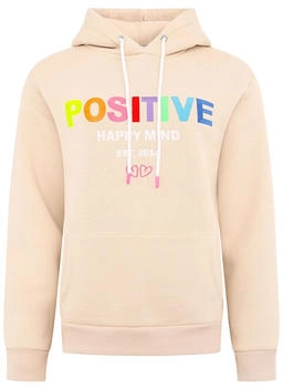 Zwillingsherz Hoodie 'Positive' beige