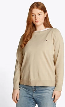 Tommy Hilfiger Pullover Jersey Stitch u-boot-ausschnitt sandalwood