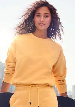 Buffalo Sweater Stickerei orange mango