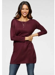 Laura Scott Longpullover Seitenschlitzen rot rotbraun