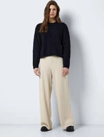 Noisy may Rundhalspullover "NMSASSY L/S O-NECK KNIT NOOS" Materialmix, relaxed fit