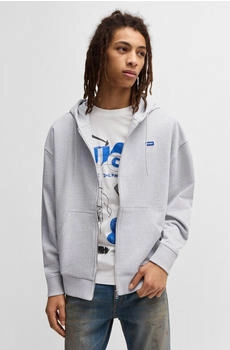 HUGO doa sweatjacke kapuze grau