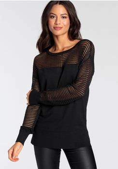 Melrose by Baur Ajourpullover schwarz Feinstrick 74044165-3