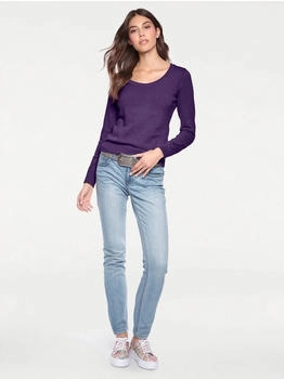 Heine Rundhalspullover 'Rundhals-Pullover' pflaume 94400146
