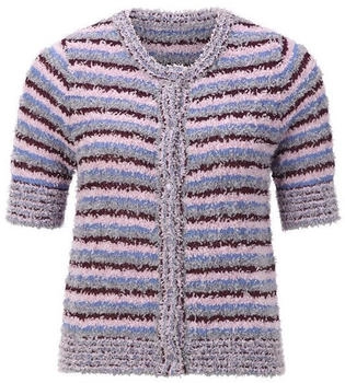 Rich & Royal Gestreifte Effekt Garn Strickjacke rosewater