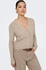 Only Katia LS Cable V-Neck Cardi knt mocha meringue