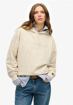 Superdry Venue Metallic Relaxed Hood Pumice Stone beige