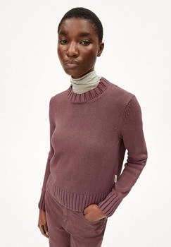 armedangels AMALIAAS GMT DYE - Frauen Relaxed Fit Strickpullover - lila dark berry (30007556-3241)