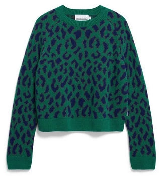 armedangels DILIRIAA LEOPAA - Frauen Loose Fit Strickpullover - grün emerald green (30007674-129)
