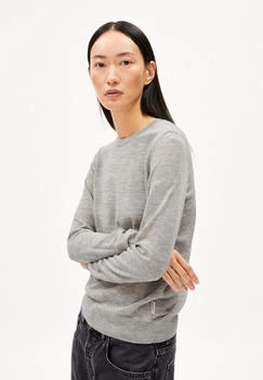 armedangels ELDIAA MERINO - Frauen Slim Fit Strickpullover - grau light grey melange (30005366-203)