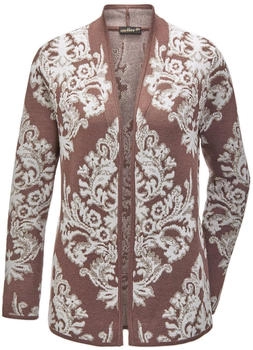 GOLDNER Damen Strickjacke braun weiß