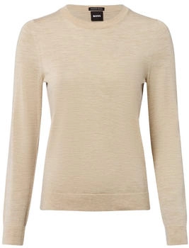 Hugo Boss Strickpullover 'FERPINA' beige meliert