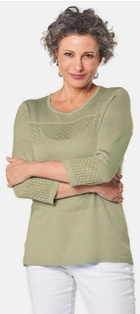 GOLDNER Pullover Ajourmuster baummoos